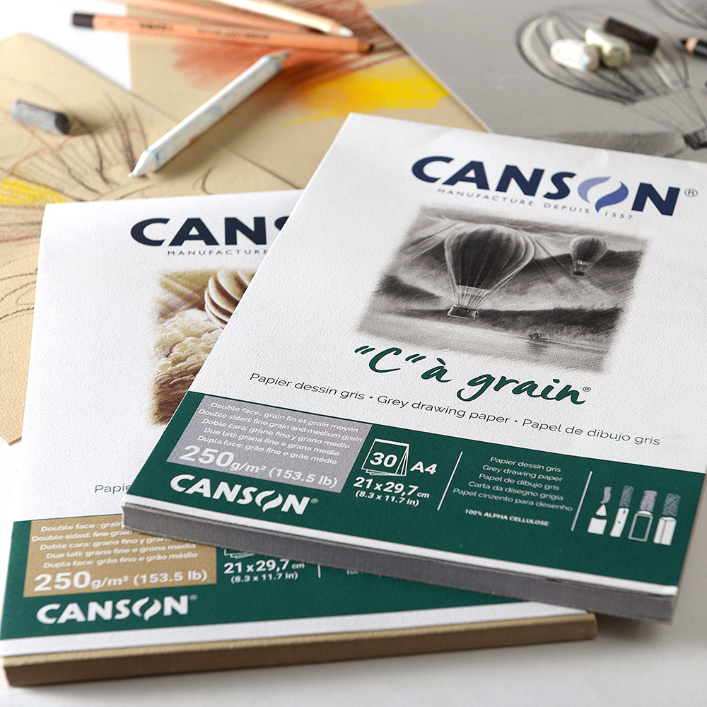 Canson Mal- & Gouachepapier – 6 Blatt, 24 X 32 Cm, 370 G/m², Radierfest & Farbintensiv