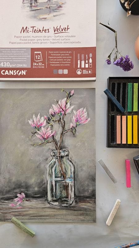 Yam-Levi_Canson-Mi-Teintes-Velvet_Lyra polycrayons